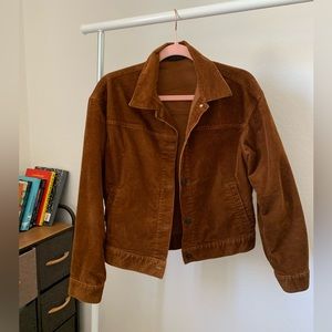 Uniqlo Chestnut Caramel Light Boxy Corduroy Jacket US Size S
